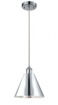 Berkshire - 1 Light - 12 inch - Polished Chrome - Cord hung - Mini Pendant (3442|516-1P-PC-MBC-12-PC-LED)
