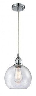 Athens - 1 Light - 8 inch - Polished Chrome - Cord hung - Mini Pendant (3442|516-1P-PC-G124-8)