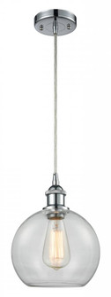 Athens - 1 Light - 8 inch - Polished Chrome - Cord hung - Mini Pendant (3442|516-1P-PC-G122-8)