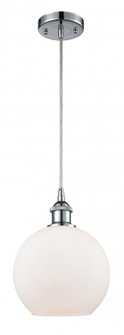 Athens - 1 Light - 8 inch - Polished Chrome - Cord hung - Mini Pendant (3442|516-1P-PC-G121-8)