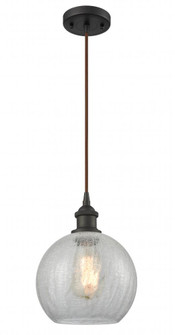 Athens - 1 Light - 8 inch - Oil Rubbed Bronze - Cord hung - Mini Pendant (3442|516-1P-OB-G122-8-LED)