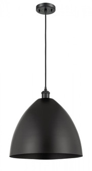 Bristol - 1 Light - 16 inch - Matte Black - Cord hung - Mini Pendant (3442|516-1P-BK-MBD-16-BK-LED)