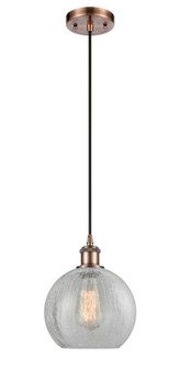 Athens - 1 Light - 8 inch - Antique Copper - Cord hung - Mini Pendant (3442|516-1P-AC-G125-8-LED)
