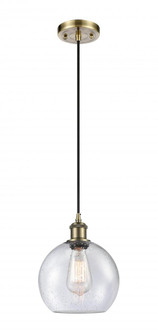 Athens - 1 Light - 8 inch - Antique Brass - Cord hung - Mini Pendant (3442|516-1P-AB-G124-8)