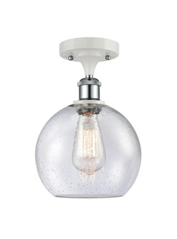 Athens - 1 Light - 8 inch - White Polished Chrome - Semi-Flush Mount (3442|516-1C-WPC-G124-8-LED)