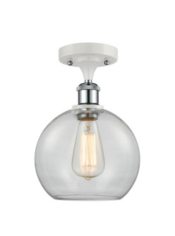 Athens - 1 Light - 8 inch - White Polished Chrome - Semi-Flush Mount (3442|516-1C-WPC-G122-8-LED)