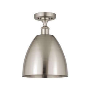 Bristol - 1 Light - 9 inch - Brushed Satin Nickel - Semi-Flush Mount (3442|516-1C-SN-MBD-9-SN-LED)