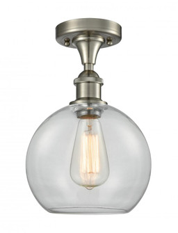 Athens - 1 Light - 8 inch - Brushed Satin Nickel - Semi-Flush Mount (3442|516-1C-SN-G122-8-LED)