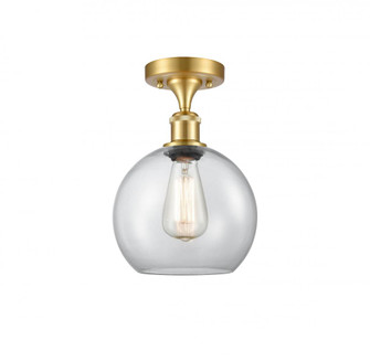 Athens - 1 Light - 8 inch - Satin Gold - Semi-Flush Mount (3442|516-1C-SG-G122-8)