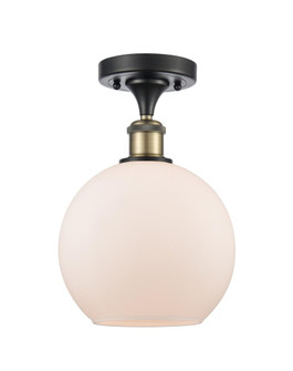 Athens - 1 Light - 8 inch - Black Antique Brass - Semi-Flush Mount (3442|516-1C-BAB-G121-8)