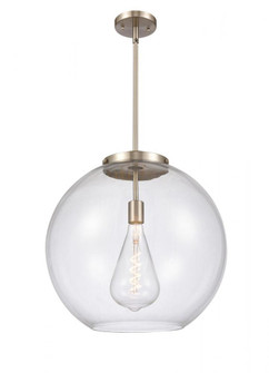 Athens - 1 Light - 18 inch - Brushed Satin Nickel - Stem Hung - Pendant (3442|221-1S-SN-G122-18)