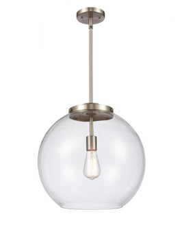 Athens - 1 Light - 16 inch - Brushed Satin Nickel - Cord hung - Pendant (3442|221-1S-SN-G122-16-LED)