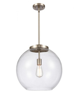 Athens - 1 Light - 16 inch - Brushed Satin Nickel - Stem Hung - Pendant (3442|221-1S-SN-G122-16)