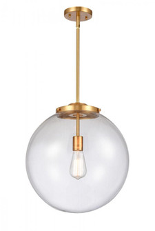 Beacon - 1 Light - 16 inch - Satin Gold - Stem Hung - Pendant (3442|221-1S-SG-G204-16-LED)