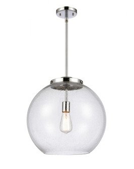 Athens - 1 Light - 16 inch - Polished Chrome - Stem Hung - Pendant (3442|221-1S-PC-G124-16-LED)