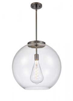 Athens - 1 Light - 18 inch - Oil Rubbed Bronze - Stem Hung - Pendant (3442|221-1S-OB-G122-18-LED)
