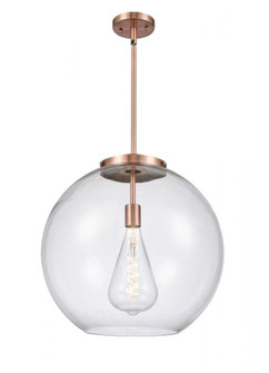 Athens - 1 Light - 18 inch - Antique Copper - Stem Hung - Pendant (3442|221-1S-AC-G122-18)