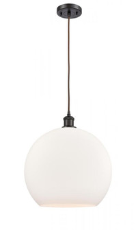Athens - 1 Light - 14 inch - Oil Rubbed Bronze - Cord hung - Pendant (3442|516-1P-OB-G121-14)