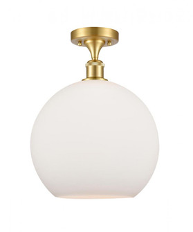 Athens - 1 Light - 12 inch - Satin Gold - Semi-Flush Mount (3442|516-1C-SG-G121-12)