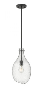 Norwalk - 1 Light - 9 inch - Matte Black - Stem hung - Mini Pendant (3442|493-1S-BK-G554-9)