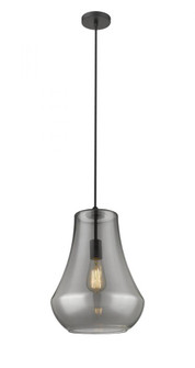 Fairfield - 1 Light - 12 inch - Matte Black - Cord hung - Mini Pendant (3442|491-1P-BK-G573-12-LED)