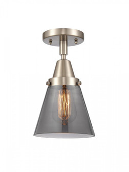 Cone - 1 Light - 6 inch - Brushed Satin Nickel - Semi-Flush Mount (3442|447-1C-SN-G63)