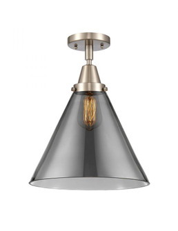 Cone - 1 Light - 12 inch - Brushed Satin Nickel - Semi-Flush Mount (3442|447-1C-SN-G43-L)