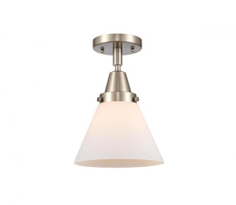 Cone - 1 Light - 8 inch - Brushed Satin Nickel - Semi-Flush Mount (3442|447-1C-SN-G41-LED)