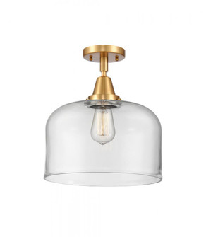 Bell - 1 Light - 12 inch - Satin Gold - Semi-Flush Mount (3442|447-1C-SG-G72-L)
