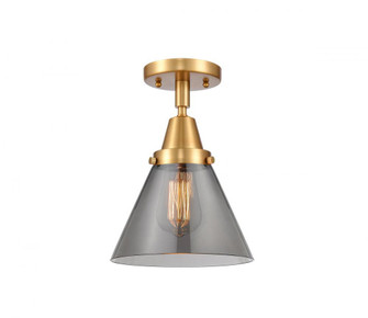 Cone - 1 Light - 8 inch - Satin Gold - Flush Mount (3442|447-1C-SG-G43-LED)