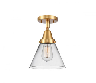 Cone - 1 Light - 8 inch - Satin Gold - Semi-Flush Mount (3442|447-1C-SG-G42)