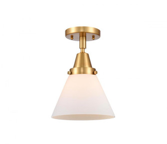 Cone - 1 Light - 8 inch - Satin Gold - Semi-Flush Mount (3442|447-1C-SG-G41-LED)