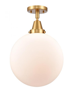 Beacon - 1 Light - 12 inch - Satin Gold - Flush Mount (3442|447-1C-SG-G201-12-LED)