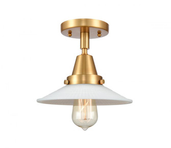Halophane - 1 Light - 9 inch - Satin Gold - Semi-Flush Mount (3442|447-1C-SG-G1-LED)