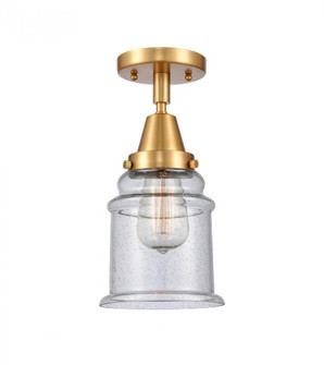 Canton - 1 Light - 6 inch - Satin Gold - Semi-Flush Mount (3442|447-1C-SG-G184)