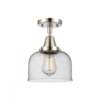 Bell - 1 Light - 8 inch - Polished Nickel - Semi-Flush Mount (3442|447-1C-PN-G74-LED)