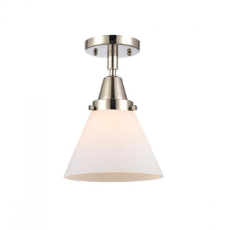 Cone - 1 Light - 8 inch - Polished Nickel - Semi-Flush Mount (3442|447-1C-PN-G41)