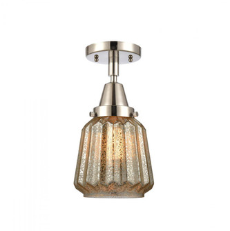 Chatham - 1 Light - 7 inch - Polished Nickel - Semi-Flush Mount (3442|447-1C-PN-G146-LED)