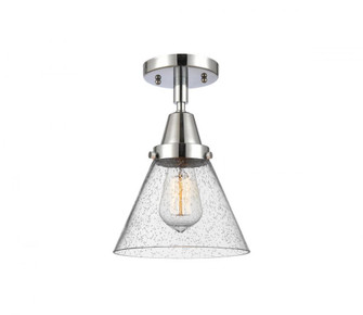 Cone - 1 Light - 8 inch - Polished Chrome - Semi-Flush Mount (3442|447-1C-PC-G44-LED)