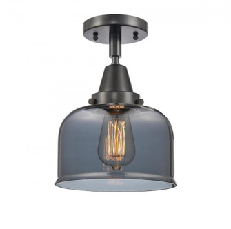 Bell - 1 Light - 8 inch - Matte Black - Semi-Flush Mount (3442|447-1C-BK-G73-LED)