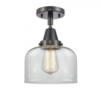 Bell - 1 Light - 8 inch - Matte Black - Semi-Flush Mount (3442|447-1C-BK-G72-LED)