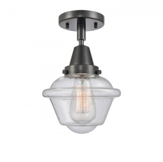Oxford - 1 Light - 8 inch - Matte Black - Semi-Flush Mount (3442|447-1C-BK-G534)