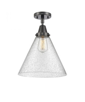 Cone - 1 Light - 12 inch - Matte Black - Semi-Flush Mount (3442|447-1C-BK-G44-L)