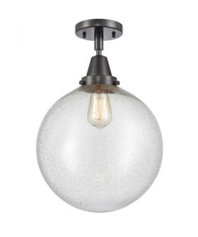 Beacon - 1 Light - 12 inch - Matte Black - Semi-Flush Mount (3442|447-1C-BK-G204-12-LED)