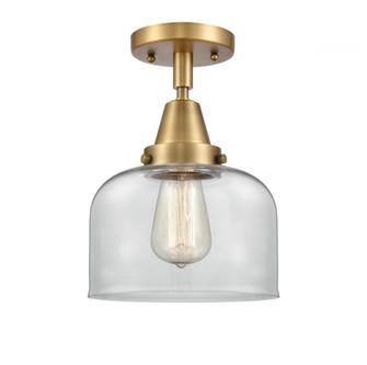 Bell - 1 Light - 8 inch - Brushed Brass - Semi-Flush Mount (3442|447-1C-BB-G72-LED)