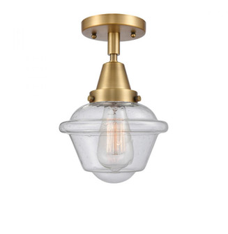 Oxford - 1 Light - 8 inch - Brushed Brass - Semi-Flush Mount (3442|447-1C-BB-G534)