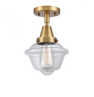 Oxford - 1 Light - 8 inch - Brushed Brass - Semi-Flush Mount (3442|447-1C-BB-G532-LED)