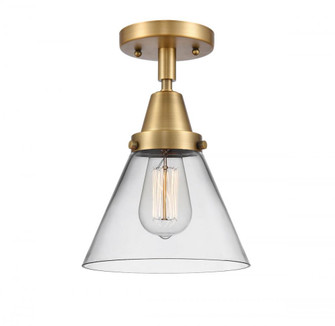 Cone - 1 Light - 8 inch - Brushed Brass - Semi-Flush Mount (3442|447-1C-BB-G42-LED)