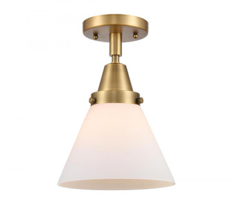 Cone - 1 Light - 8 inch - Brushed Brass - Semi-Flush Mount (3442|447-1C-BB-G41-LED)