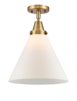 Cone - 1 Light - 12 inch - Brushed Brass - Semi-Flush Mount (3442|447-1C-BB-G41-L)